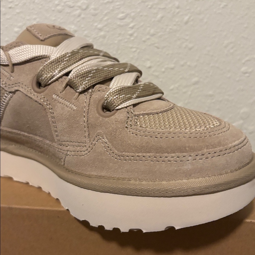 UGG Taupe Lace-Up Platform Sneakers - Picture 3 of 10